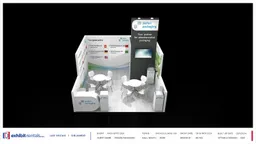 15x15 Peninsula booth design by Exhibit-Rentals